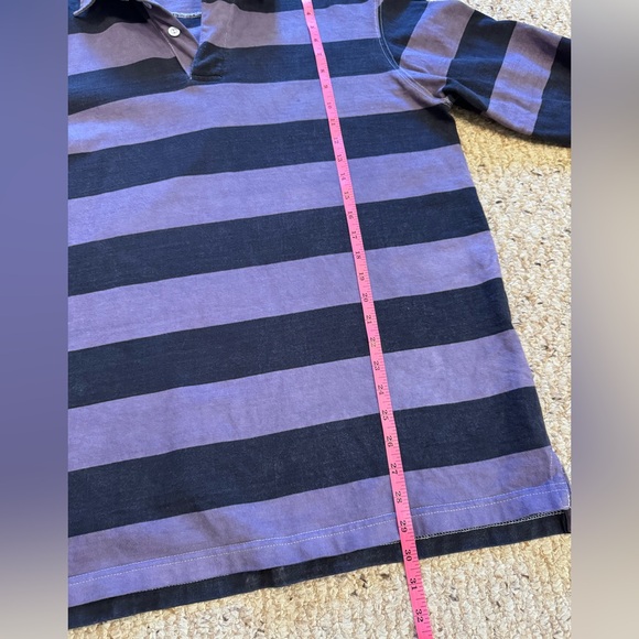 *3 for $9* Purple Striped Rugby Sweatshirt - Picture 7 of 12